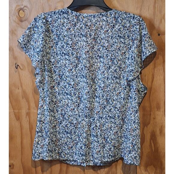 Madewell Shirt Women's 18 Lightweight Flutter Sleeve Floral Cottagecore Prairie - Picture 5 of 9